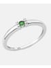 Diamant L'éternel Ring aus 375 Weißgold mit Diamant mit Smaragd