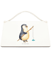 Mr. & Mrs. Panda Deko Schild Pinguin Angler ohne Spruch in Weiß