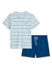 Marc O'Polo Pyjama Mix N Match in niagara mist stripe/navy peony