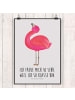 Mr. & Mrs. Panda Bild Flamingo Stolz mit Spruch in Grau Pastell