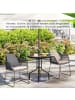 COSTWAY Gartentisch mit Schirmloch 70x70x71cm in Schwarz