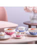 Villeroy & Boch 6er Set Espressotassen mit Untertassen Fleur Couleur 70 ml in Cassis
