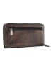 Greenburry Destressed Geldbörse RFID Schutz Leder 19 cm in teak brown