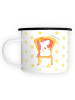 Mr. & Mrs. Panda XL Emaille Tasse Einhorn Prinzessin ohne Spruch in Weiß