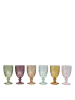 Chic Antique Farbige Weingläser Saint-Émilion mit Muster 6er in diverse