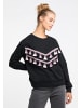 IZIA Damen Sweatshirt in Schwarz