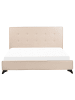 Beliani Doppelbett AMBASSADOR in Beige/Schwarz - (W) 172 x (H) 106 x (L) 216 cm