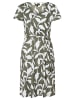 More & More Jerseykleid in summer leaf print tundra olive
