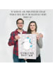 Mr. & Mrs. Panda Poster Einhorn Fitness mit Spruch in Grau Pastell