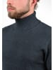 BLEND Rollkragenpullover BHLatif 20707474ME Strickpullover mit Ellbogenpatches in Blau