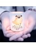 Mr. & Mrs. Panda Teelichthalter Mops mit Spruch in Transparent