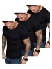 Amaci&Sons 3er-Pack T-Shirts 3. LANCASTER in (3x Schwarz)