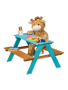 relaxdays Kindersitzgruppe in Blau/ Braun - (B)90 x (H)51 x (T)78 cm