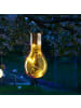 MARELIDA LED Solar Glühbirne GLOW in gelb - H: 14cm