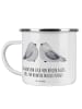 Mr. & Mrs. Panda Camping Emaille Tasse 9. Hochzeitstag Keramikho... in Transparent