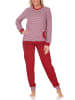 NORMANN Frottee Schlafanzug langarm Bündchen Tupfen Optik - 87828 in Ringel