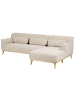 Beliani Ecksofa SIMOS in Beige/Braun - (W) 264 x (H) 80 x (L) 159 cm