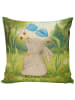 Mr. & Mrs. Panda Kissen Hase Blume Design ohne Spruch in Weiß