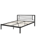 Beliani Doppelbett CUSSET in Schwarz - (W) 167 x (H) 86 x (L) 209 cm