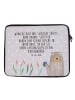 Mr. & Mrs. Panda Notebook Tasche Otter Stein mit Spruch in Grau Pastell