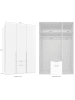Wimex Kleiderschrank Mugano weiß 135 / 58 / 208cm