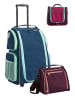 Haba Kinderkoffer Rolltrolley mit Trolleytasche und Kulturbeutel in marine-aubergine