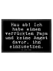 Mr. & Mrs. Panda Fußmatte outdoor Hau ab! Ich habe... mit Spruch in Schwarz