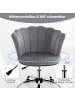 COSTWAY Bürostuhl aus Samt in Grau