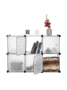 relaxdays Regalsystem in Weiß - (B)66 x (H)98 x (T)32 cm