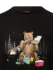 Santa Cruz T-Shirt Braun Pizza Bear in schwarz