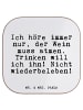 Mr. & Mrs. Panda Glas-Untersetzer Ich höre immer nur,... mit Spruch in Weiß