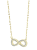 Adeliás Damen Halskette mit Anhänger – Unendlichkeitszeichen aus 925 Silber in gold
