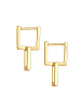 Elli Ohrringe 925 Sterling Silber Geo, Rechteck in Gold