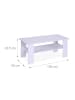 relaxdays Couchtisch in Weiß - (B)100 x (H)43,5 x (T)50 cm