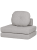 Beliani Schlafsofa OLDEN in Grau - (W) 81 x (H) 54 x (L) 91 cm