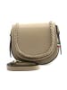 Florence Leder Schultertasche, Umhängetasche Florence Tasche taupe, beige ca. 21cm