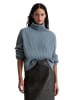 Marc O'Polo Gerippter Rollkragen-Pullover loose in Slate Blue