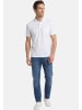 Redmond Poloshirt Basic in Weiß / hellblau