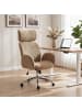 HOMCOM Bürostuhl-75L x 65B x 115-123H cm-Braun