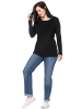 sheego Langarmshirt in schwarz