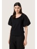 Soaked in Luxury Kurzarm-Bluse SLFilippa Gerade Passform in Black