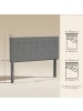 HOMCOM Kopfteil-140L x 10B x 106-126H cm-Grau