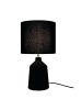 relaxdays Tischlampe in Schwarz - (H)42 x Ø 23 cm