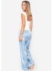 SASSYCLASSY Gestreifte Satinhose in Blau