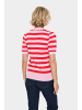 SAINT TROPEZ Strickpullover MilaSZ Gerade Passform in Pink Flame Block Stripe