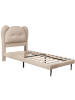 ABRIHOME Kinderbett mit Kopfteil in Tierform in Beige, 90x200cm