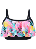 Aquarti Mädchen Bikini Set Zweiteilig Bikinislip Bustier in schwarz/gelb