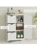HOMCOM Badezimmerschrank-60L x 30B x 80H cm-Weiß