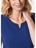 GOLDNER Kurzgröße:  Kleid Strukturiertes Jerseykleid in royalblau