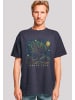 F4NT4STIC Oversize T-Shirt US National Parks Joshua Tree Oil On Canvas Style in marineblau